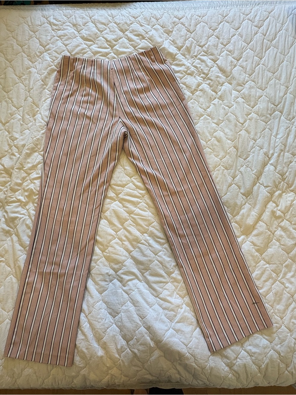 Tristan Pink Striped Wide-Leg Pants - Picture 2 of 8